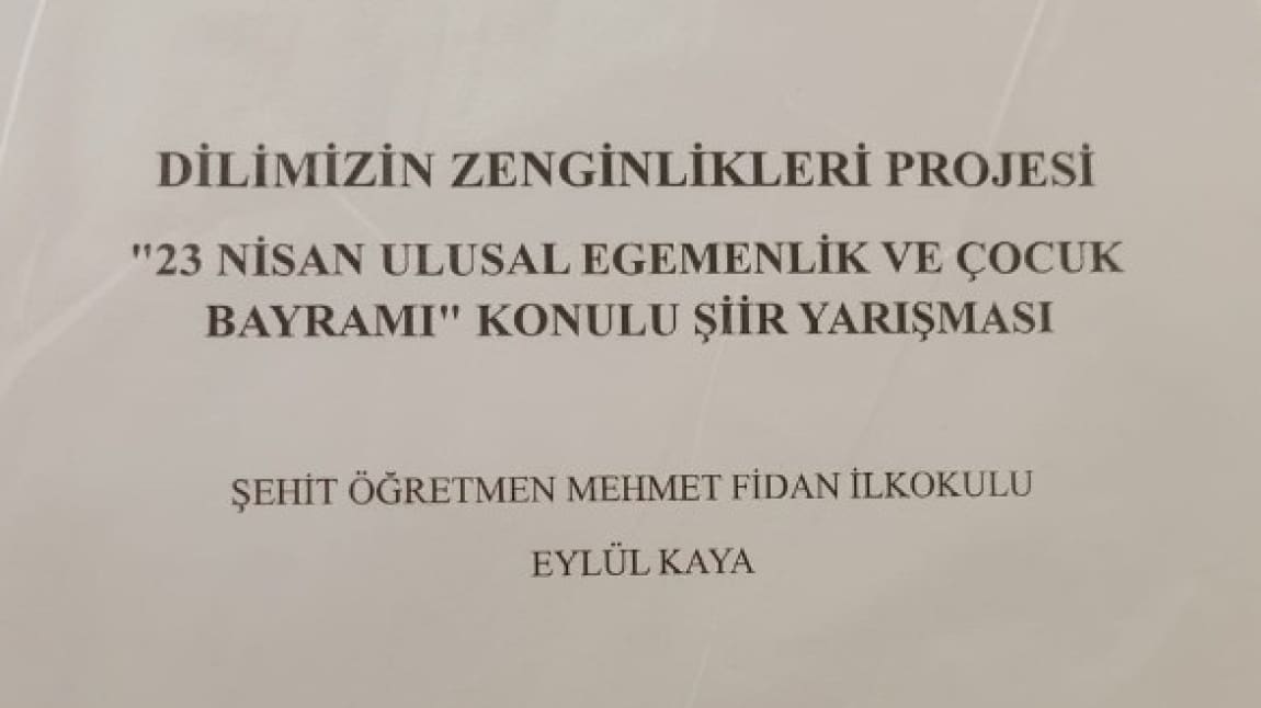 Dilimizin Zenginlikleri Projesi kapsamında okulumuzda düzenlenen 